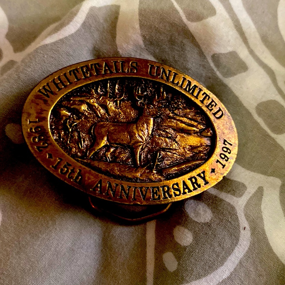 Whittails unlimited child belt buckle